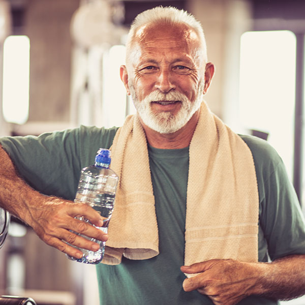 mature man in the gym