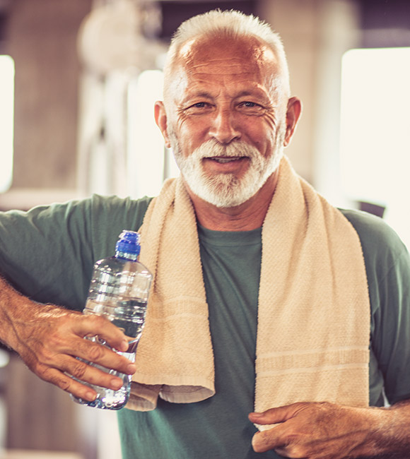 mature man in the gym